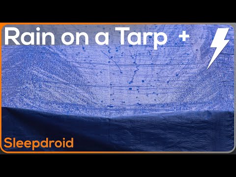 ► Rain and Thunder Sounds for Sleeping on a Blue Tarp | Rain on plastic (lluvia para dormir)