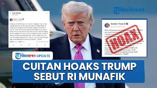 Viral Unggahan Trump Dinarasikan Provokasi & Sebut Indonesia Munafik karena Bela Iran, Cuitan HOAKS