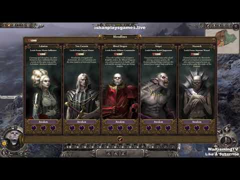 Mannfred von Carstein Campaign #2 SKILLS, SPELLS,TECHNOLOGIES, BLOODLINES Total War Warhammer 2 WGTV