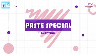 Paste Special | Excel | DataLogix | IBS Mumbai