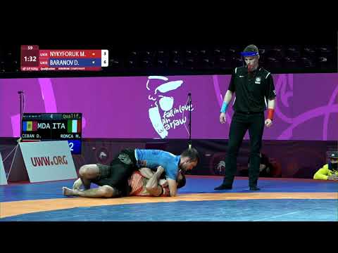 Qual. Men's GP No-Gi - 62 kg: M. NYKYFORUK (UKR) v. D. BARANOV (UKR)