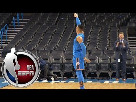 Russell Westbrook warms up ahead of Thunder's game vs. Cavaliers | NBA on ESPN