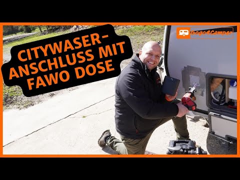 Fawo City-Wasseranschluss mit Seitensteckdose im Wohnwagen einbauen [inkl. Ausschnitt & Abdichten]