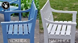 ❤-lichen DANK / DIY - Gartenmöbel/Outdoormöbel Weiß streichen /Vorbereitung und Anstrichaufbau