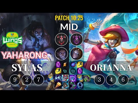 JAG Yaharong Sylas vs Orianna Mid - KR Patch 10.25