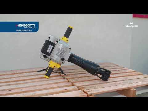 Martelo Rompedor SDS Hexagonal 2100W 220V 85J 23kg MMR2100 com Acessórios e Maleta MENEGOTTI-40870126 - Vídeo