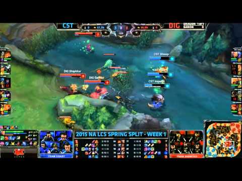 CST vs DIG Dragon Teamfight - CST vs DIG Game 1 (NA LCS Spring 2015)