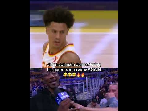 Pops is so proud 🥹❤️  #nba #hawks #jalenjohnson #dunk #dad