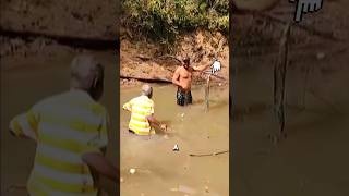 Man Put on sleep mode by an electric Eel. 😁😳
