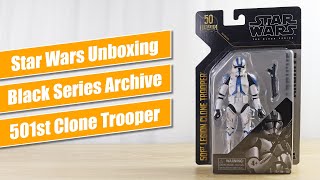 501st Legion Clone Trooper Black Series Archive 6" Figure - Star Wars Unboxing
