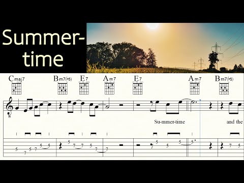 SUMMERTIME | GEORGE GERSHWIN | Guitar Lesson | Tutorial | Sheet music & TAB | free PDF