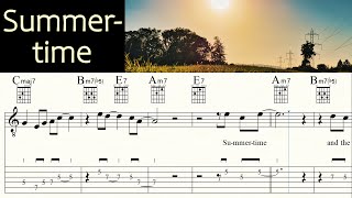 SUMMERTIME | GEORGE GERSHWIN | Guitar Lesson | Sheet music &amp; TAB | free PDF