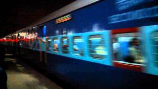 preview picture of video 'Train @ KrishnaRajaPuram Railway Station @night HD'
