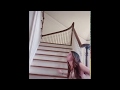 Girl Walking Down Stairs With New Dress Then Trips And Falls