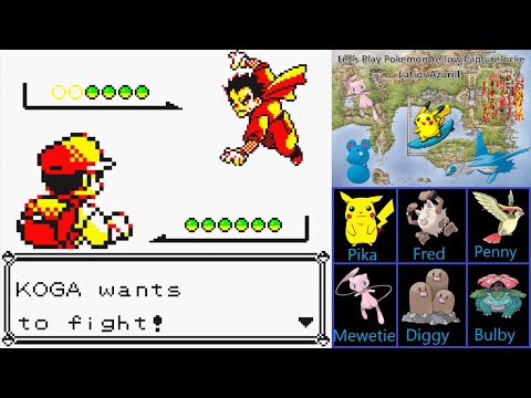 Let's Play Pokemon Yellow Capturelocke:  Part 17 - The Terror Of Koga