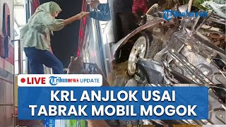 BREAKING NEWS: KRL Jakarta Tujuan Bogor Anjlok setelah Tabrak Mobil di Perlintasan Kebon Pedes