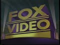 Fox Video 1993 With Buena Vista Home Video European Music