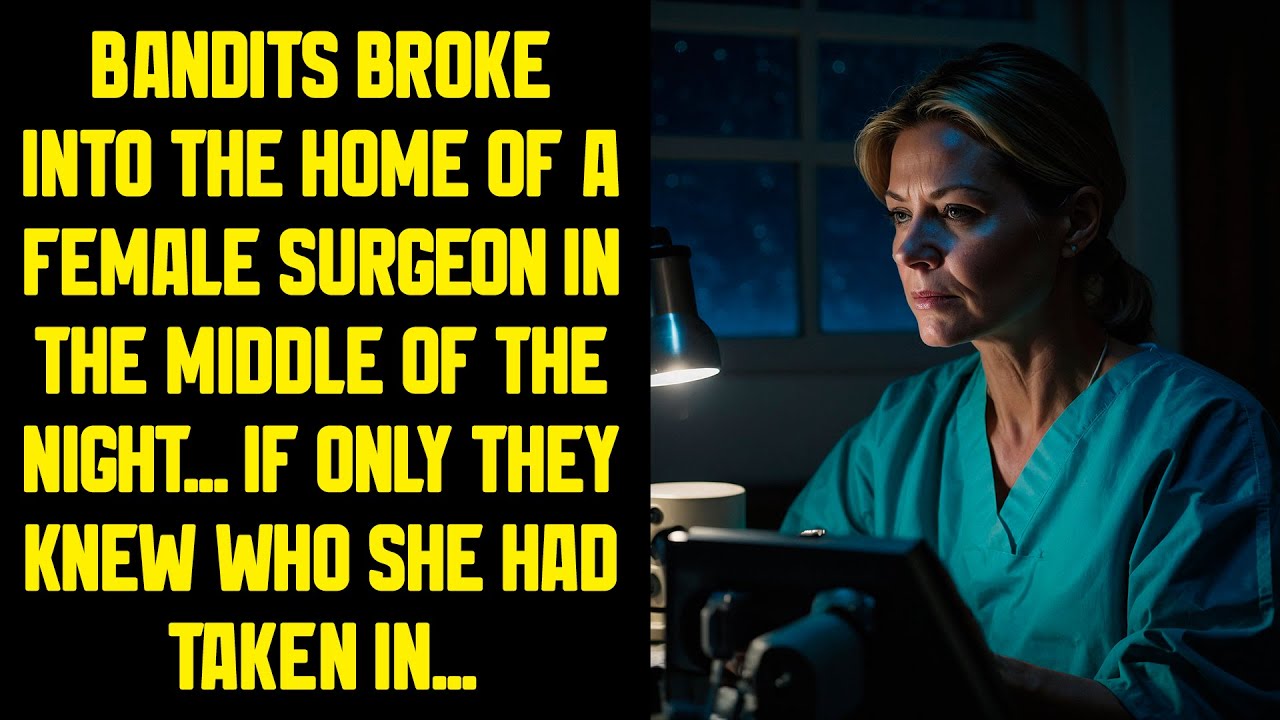Bandits broke into the home of a female surgeon in the middle of the night... If only they knew who