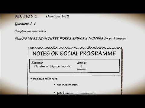 Notes on social programme ielts listening (Hd audio) 1080p