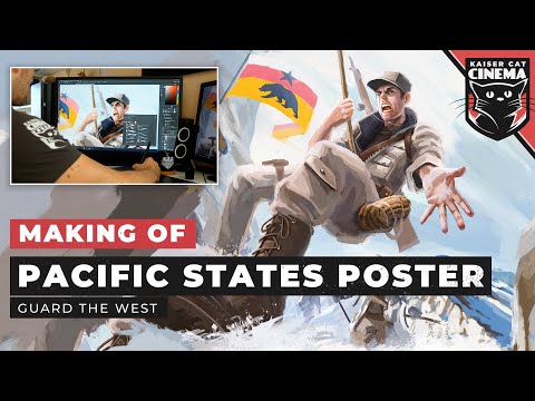 Making of: Pacific States Propaganda Poster - An independent California?