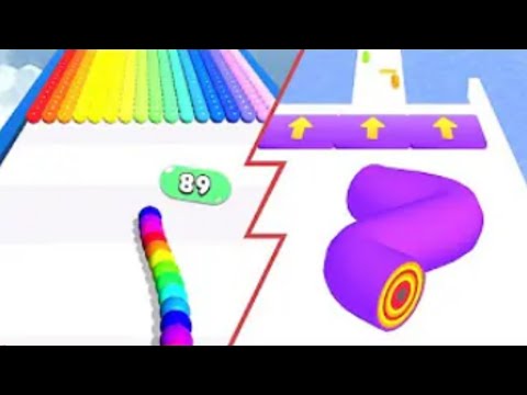 Snake Color 3d VS Layer Runner - ASMR Gameplay (Max Level)