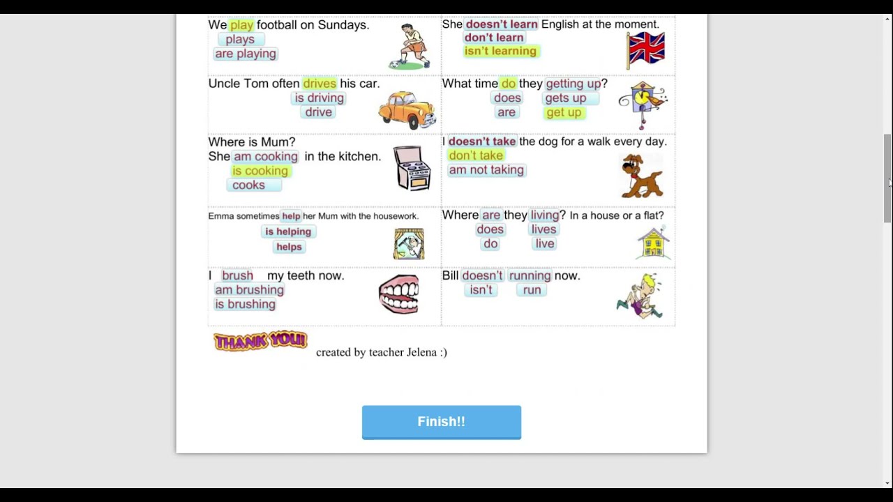 Liveworksheets - Present Simple vs Present Continuous