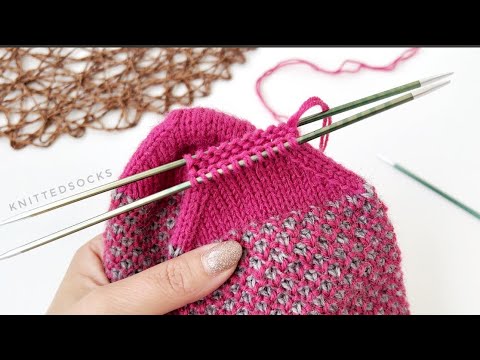 Как сшить мысок носка СПИЦАМИ. Закрытие петель мыска в носках или в варежках. Вязание спицами.