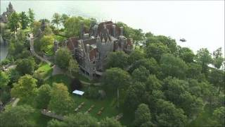 preview picture of video 'Thousand Islands Aerial Tour of Boldt Castle and the Boldt Yacht House in Alexandria Bay NY'