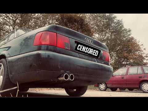 1994 Audi A6 C4 2.6 V6 Cold start with modified exhaust