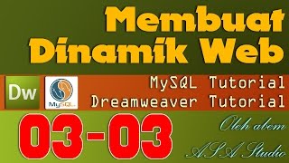 preview picture of video 'Dreamweaver Tutorial - Dinamik Website - 03 - Koneksi Database - 03 - Fungsi Tambah Data'