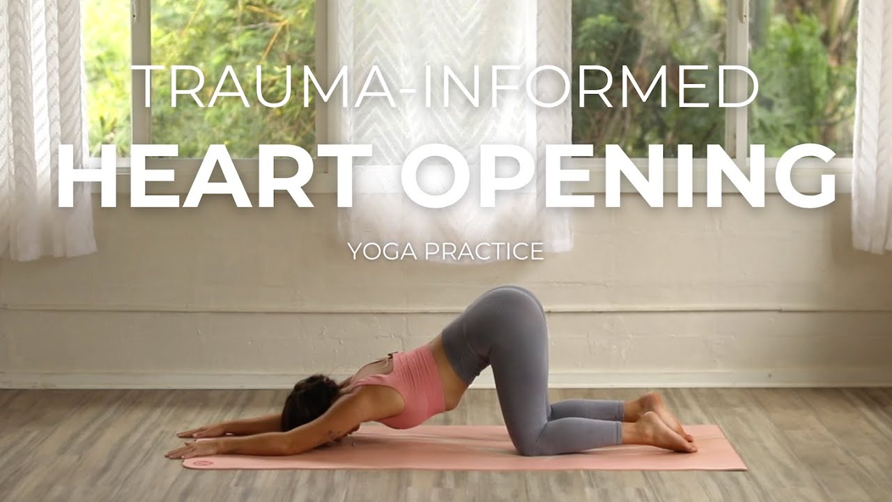 Trauma-Informed Heart Opening Yoga Flow, Yoga for Chest Tightness and Anxiety
