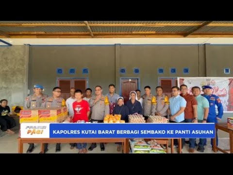 KAPOLRES KUTAI BARAT BERBAGI SEMBAKO KE PANTI ASUHAN