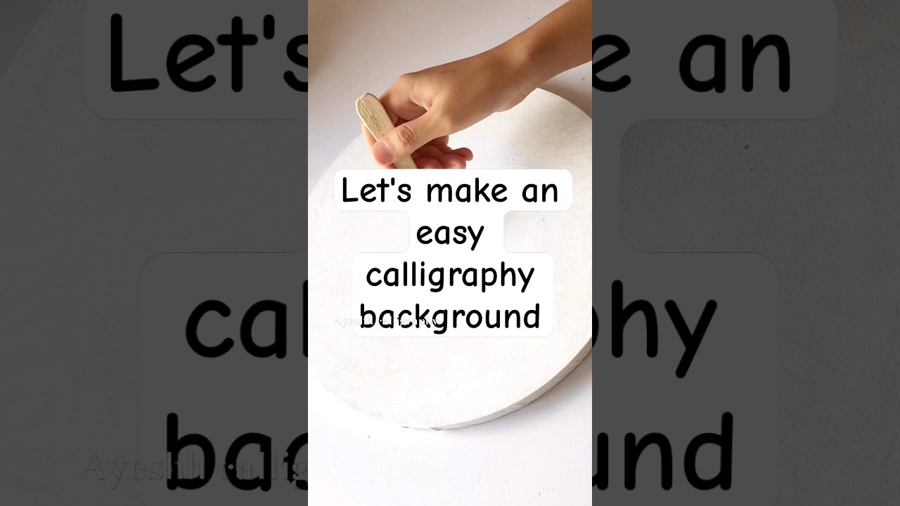 Easy arabic calligraphy background painting