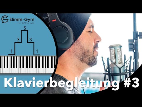 KLAVIERBEGLEITUNG FÜR GESANGSÜBUNGEN - Für Männer (Mittlerer Stimmumfang / Sprünge 13531)