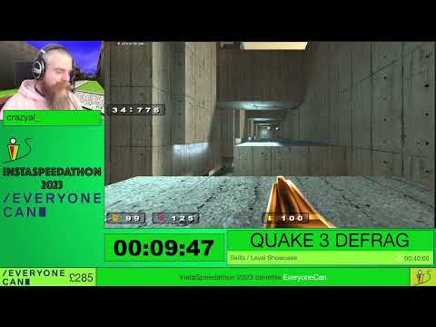 Quake 3 DeFRaG Skills/Level Showcase by crazyal_ in 38:14 - InstaSpeedathon 2023 #17