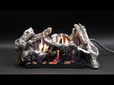White Mountain Hearth Driftwood Burncrete 18" Ventless Gas Log Set