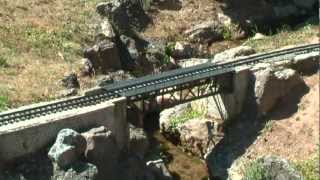preview picture of video 'LGB trains miniatures -  Modelleisenbahn - Ardèche-miniature 28-5-2011'