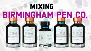 Mixing Fountain Pen Ink & Swatching Birmingham Pen Co. Keystone - DIY Custom Colors