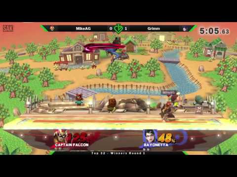 Gambits and Gimmicks Top 32 WR1 - MikeAG (Captain Falcon) vs Grimm (Bayonetta)