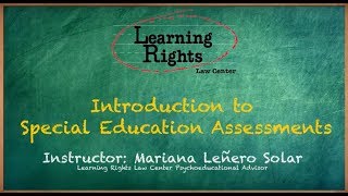 Introduction to Special Education Assessments