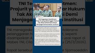 TNI Pastikan Prajurit Pelanggar Hukum Tak Akan Ditoleransi, Siap Diadili dan Dipecat