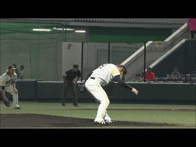 【ファーム】投球動作中にホークス・中田のユニフォームが切れちゃった… 2017/9/26 H-D(ファーム)