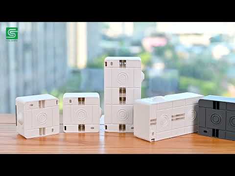 Surface mounted waterproof wall light switch and socket