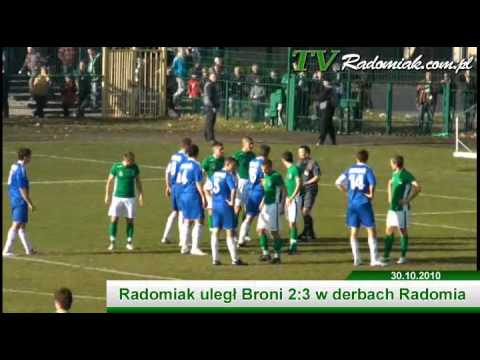 Radomiak Radom - Broń Radom. III liga sezon 2010/2011 cz. 1.