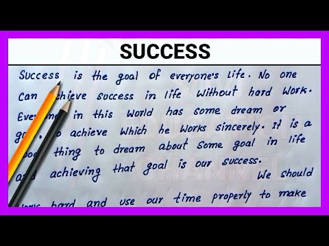 SUCCESS 🙌 | Write English Paragraph on Success | How to write essay on success | English Paragraph