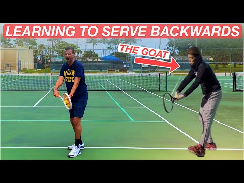 Learning the Backward Tennis Serve from Trickshot GOAT Koji Yamasaki