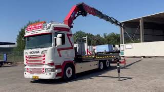 بيع عربة مقطورة مسطحة Scania R580 V8 HMF 4020 kraan 6x2 NL truck - صورة 4 | Autoline QA عربة مقطورة مسطحة Scania R580 V8 HMF 4020 kraan 6x2 NL truck | صورة 4 - Autoline