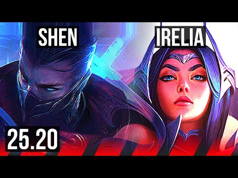 SHEN vs IRELIA (TOP) | 11/1/9, Godlike | EUW Master | 25.20