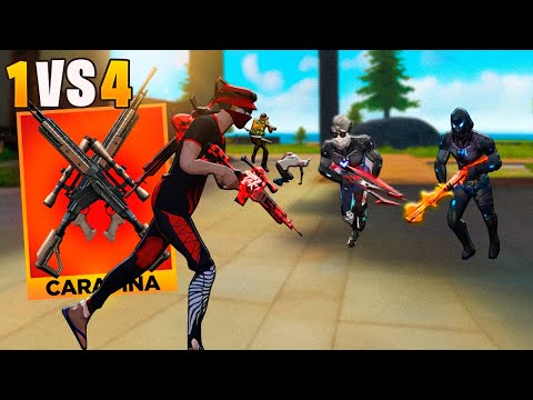 SOLO COM DUAS CARAPINAS VS SQUAD!! FREE FIRE MOBILE
