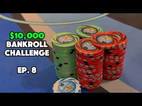 HIGH HAND JACKPOT at Chasers!? | $10,000 Bankroll Challenge Ep 8
